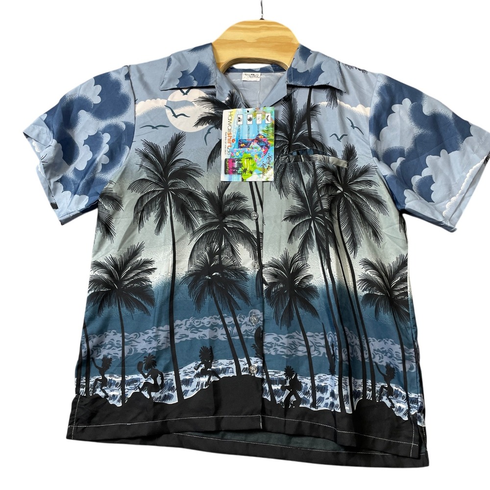 King Kameha Large Hawaiian Button Up Shirt NEW w/ Tags Front Pocket